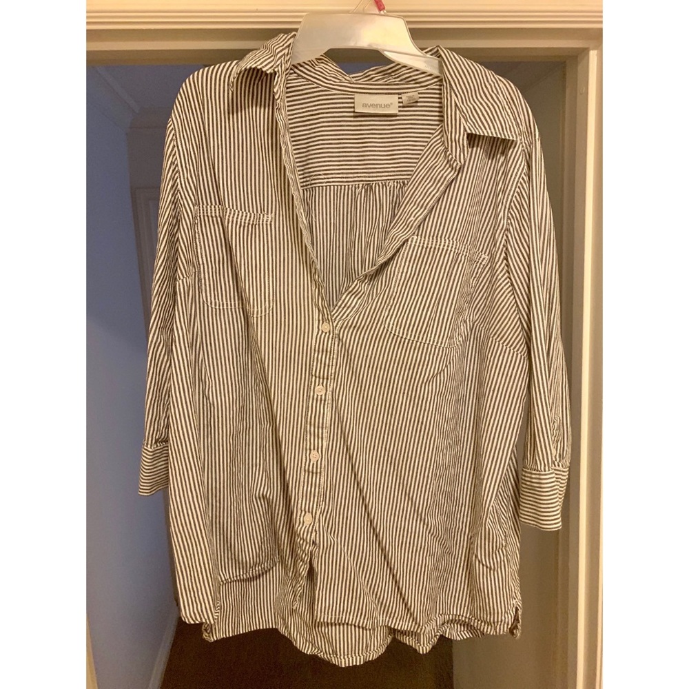 Over sized button up
